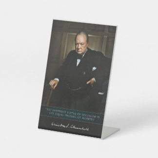 Winston Churchill - Der britische Premierminister  Sockelschild