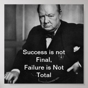 Winston Churchill - Desk Poster - Erfolg