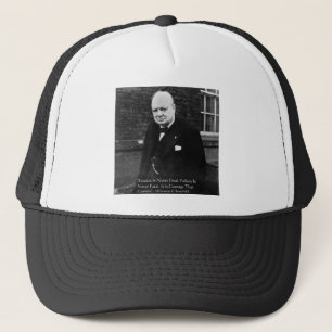 Winston Churchill "Erfolg Nie Endgültig" Geschenke Truckerkappe