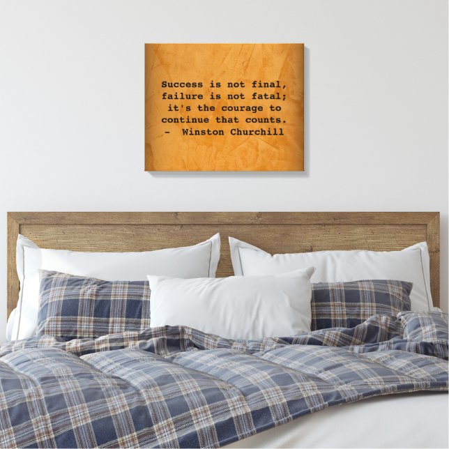 Winston Churchill Erfolgsquote Leinwanddruck (Insitu (Schlafzimmer))