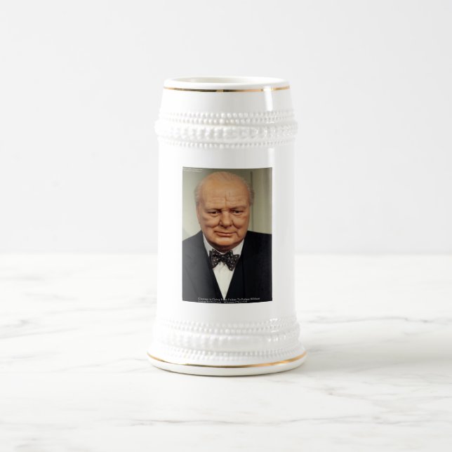 Winston Churchill Failure Wisdom Zitat Geschenke Bierglas (Mittel)