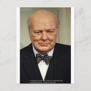 Winston Churchill Failure Wisdom Zitat Geschenke Postkarte