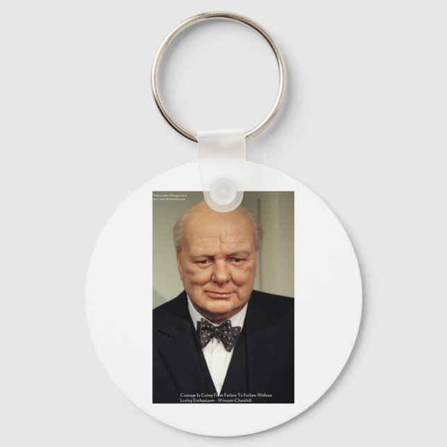 Winston Churchill Failure Wisdom Zitat Geschenke Schlüsselanhänger (Vorderseite)
