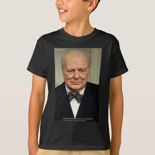 Winston Churchill Failure Wisdom Zitat Geschenke T-Shirt (Vorderseite)