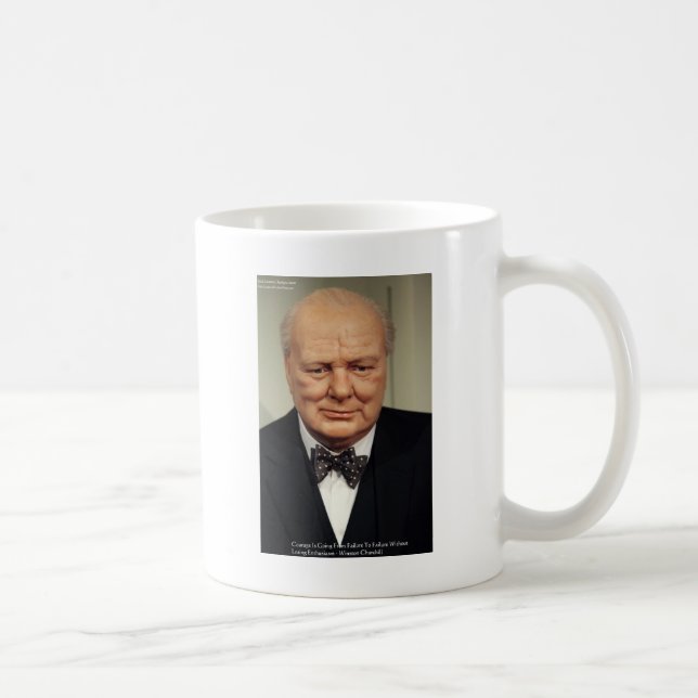 Winston Churchill Failure Wisdom Zitat Geschenke Tasse (Rechts)