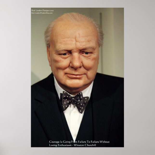 Winston Churchill Failure Wisdom Zitat Poster (Vorne)