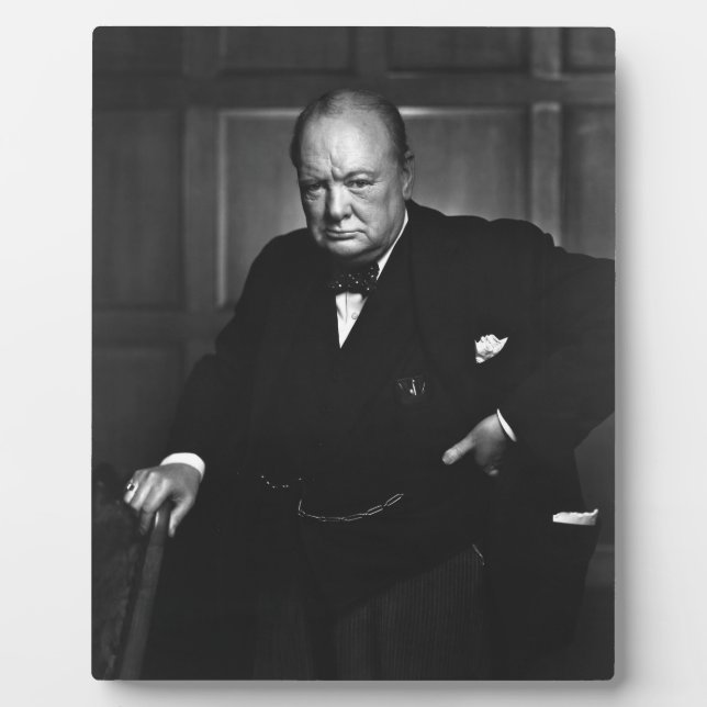 Winston Churchill Fotoplatte (Vorderseite)