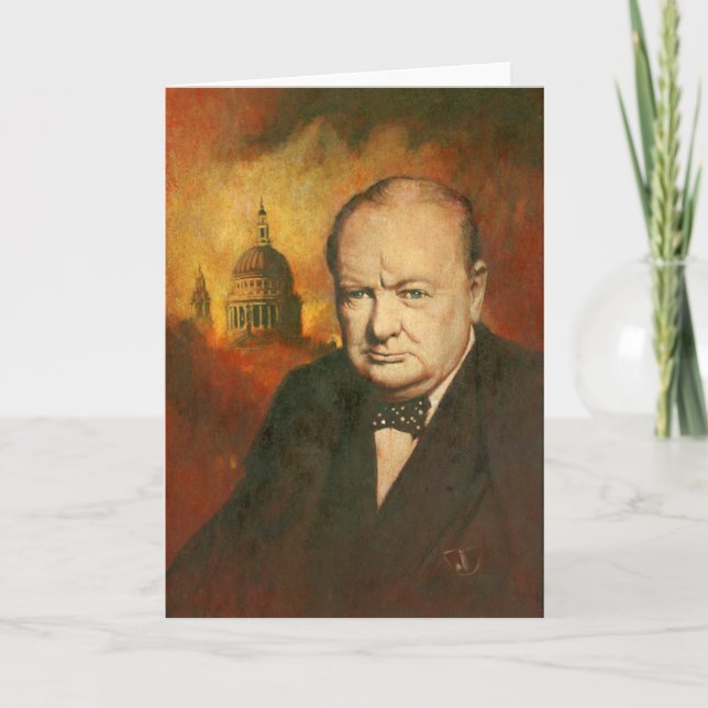 Winston Churchill Greetings Card Karte (Vorderseite)