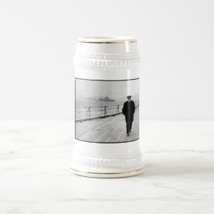 Winston Churchill in Meer Bierglas