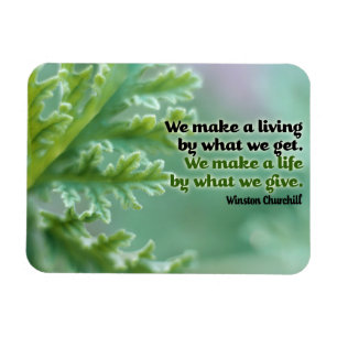 Winston Churchill Inspiration Zitat "Ein Leben" Magnet