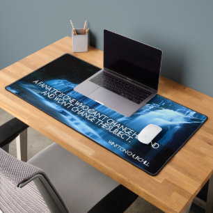 Winston Churchill Inspiration Zitat "Fanatic" Schreibtischunterlage