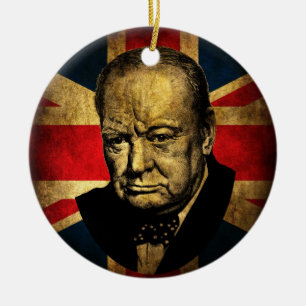 Winston Churchill Keramik Ornament