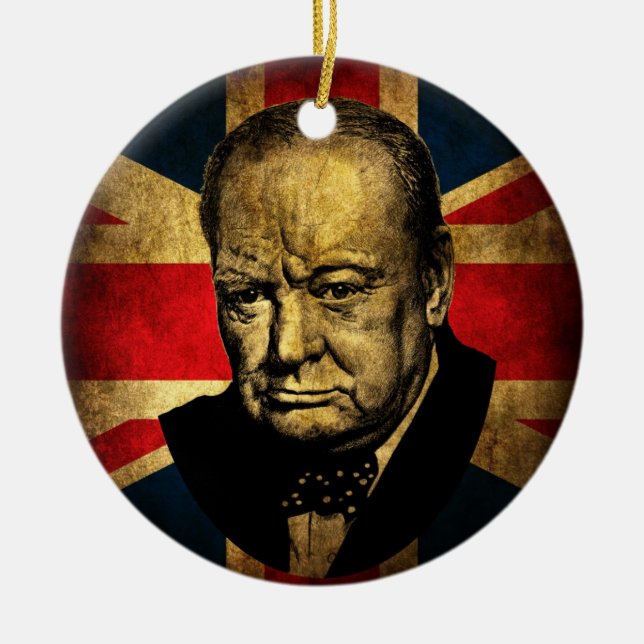 Winston Churchill Keramik Ornament (Vorne)