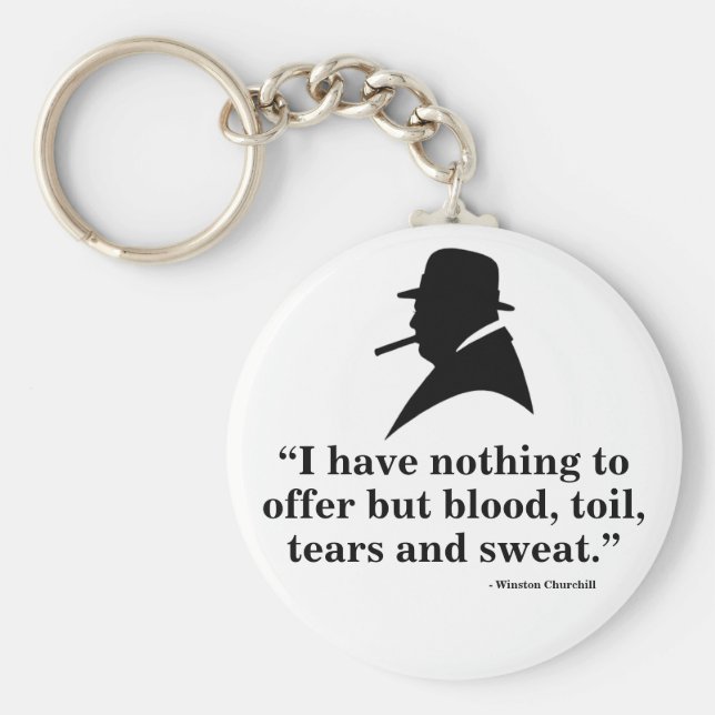 Winston Churchill Keyring - Zitat 10 Schlüsselanhänger (Vorne)