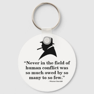 Winston Churchill Keyring - Zitat 11 Schlüsselanhänger