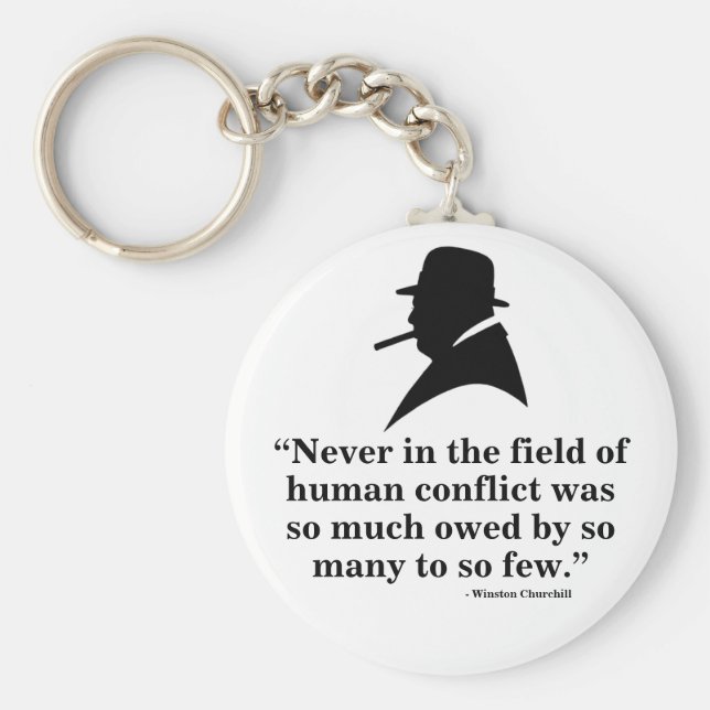 Winston Churchill Keyring - Zitat 11 Schlüsselanhänger (Vorne)