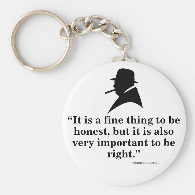 Winston Churchill Keyring - Zitat 15 Schlüsselanhänger (Vorne)