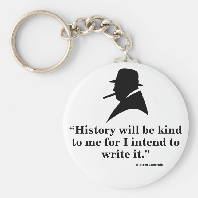 Winston Churchill Keyring - Zitat 18 Schlüsselanhänger (Vorne)
