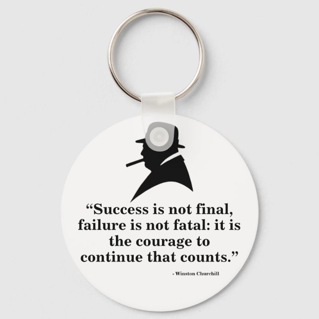 Winston Churchill Keyring - Zitat 5 Schlüsselanhänger (Vorderseite)