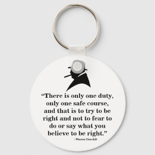 Winston Churchill Keyring - Zitat 8 Schlüsselanhänger