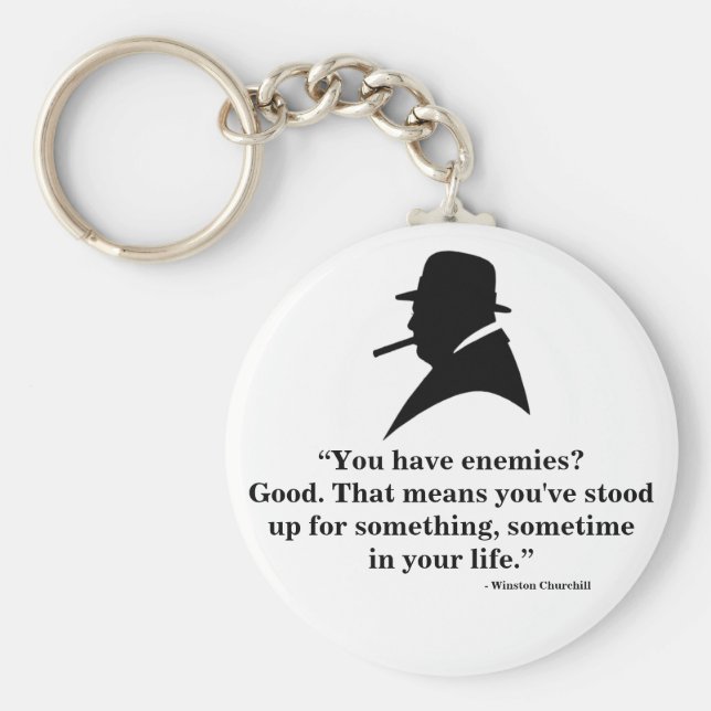 Winston Churchill Keyring - Zitat 9 Schlüsselanhänger (Vorne)