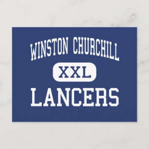Winston Churchill - Lancers - High - Eugene Oregon Postkarte