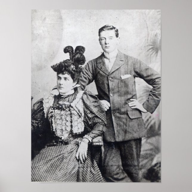 Winston Churchill mit seiner Mutter 2 Poster (Vorne)