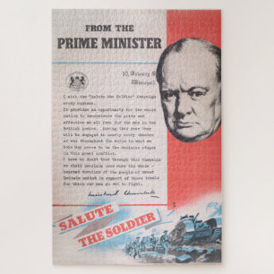 Winston Churchill, Nachdruck eines britischen WW2- Puzzle
