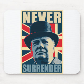 Winston Churchill Never ergeben Mousepad