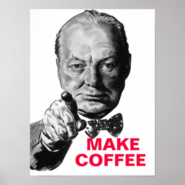 Winston Churchill Personalisiert Poster (Vorne)