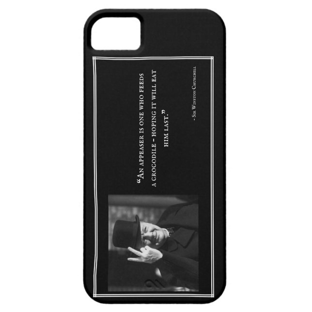 Winston Churchill Phone Case - Zitat 12 - Schwarz (Rückseite)