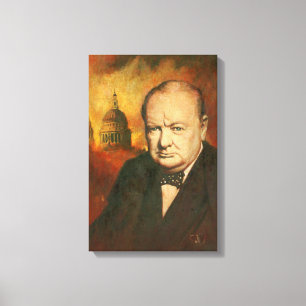 Winston Churchill Portrait Leinwand
