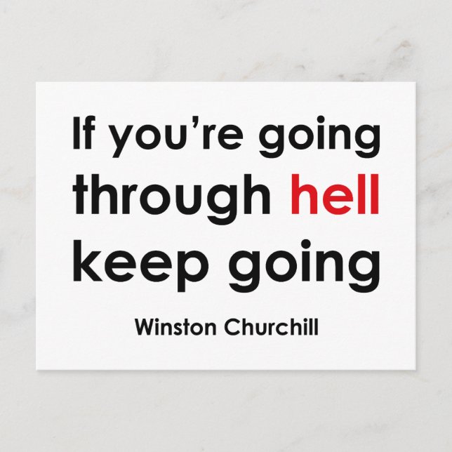 Winston Churchill Postkarte (Vorderseite)