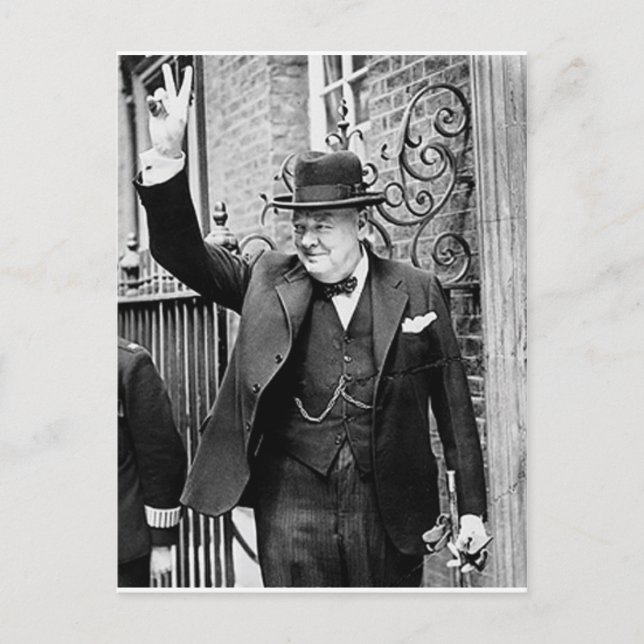 Winston Churchill Postkarte (Vorderseite)