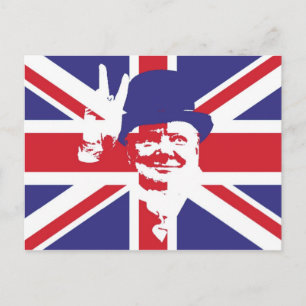 Winston Churchill Postkarte