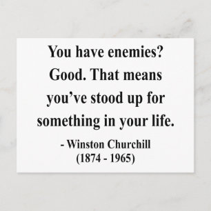 Winston Churchill Quote 3a Postkarte