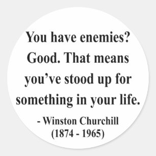 Winston Churchill Quote 3a Runder Aufkleber