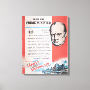 Winston Churchill, Reprint des britischen Posters Leinwanddruck