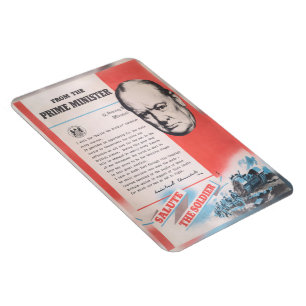 Winston Churchill, Reprint des britischen Posters Magnet