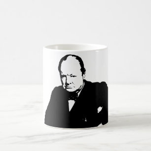 Winston Churchill -- Schwarzweiss Tasse