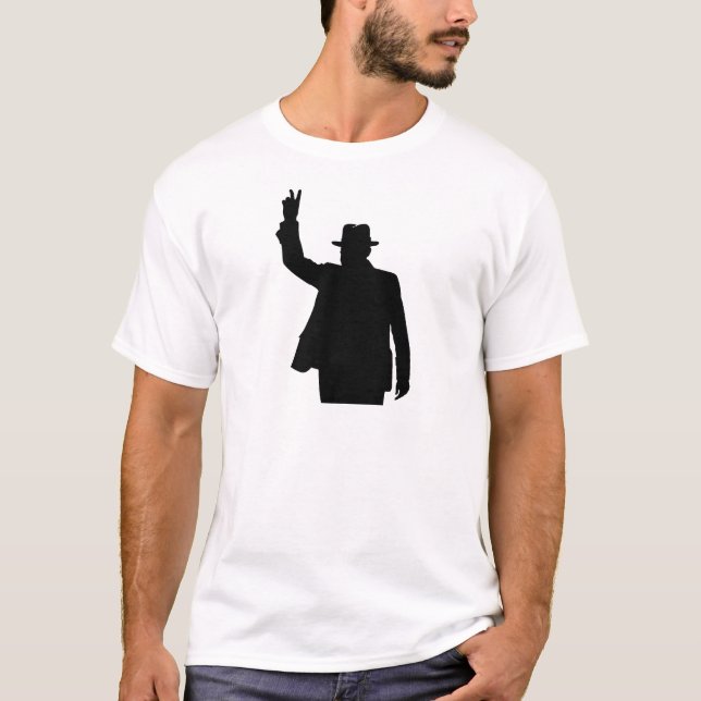 Winston Churchill - Sieg-Silhouette T-Shirt (Vorderseite)