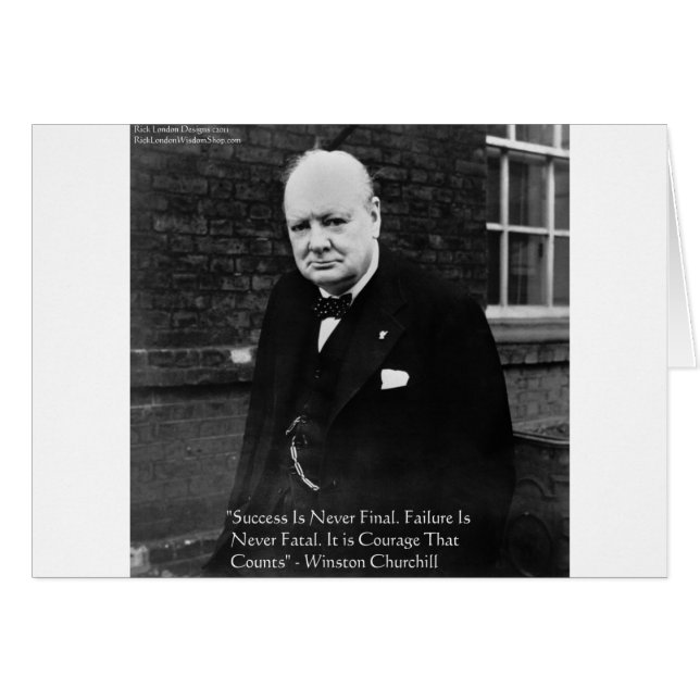 Winston Churchill "Success Never Final" Geschenke (Vorderseite (Horizontal))