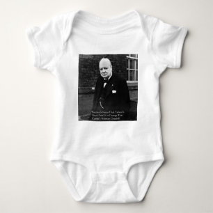 Winston Churchill "Success Never Final" Geschenke Baby Strampler