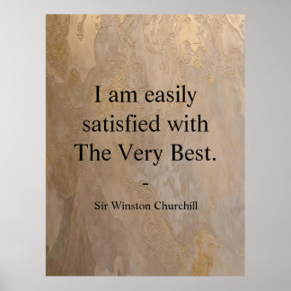 Winston Churchill Zitat; Das Allerbeste Poster