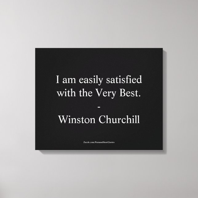 Winston Churchill Zitat: Das Beste Leinwanddruck (Vorderseite)