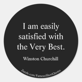 Winston Churchill Zitat: Das Beste Runder Aufkleber