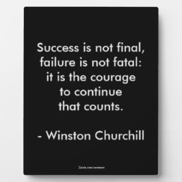 Winston Churchill Zitat; Erfolg Fotoplatte