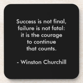 Winston Churchill Zitat; Erfolg Getränkeuntersetzer