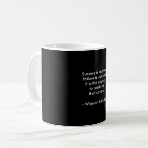 Winston Churchill Zitat; Erfolg Kaffeetasse
