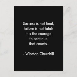 Winston Churchill Zitat; Erfolg Postkarte
